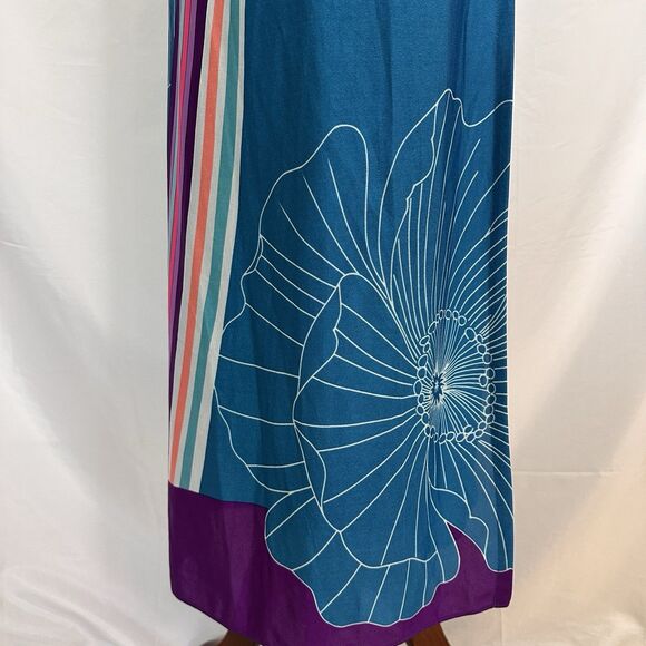 Vintage 70s Hawaiian Malihini Wrap Sarong Convertible Beach Cover Up Dress S/M/L - Picture 3 of 6